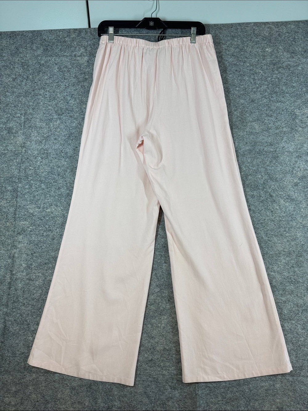GO Silk 100% Silk Wide Leg Pants Pink Medium Quiet Luxury Resort Minimalist - Picture 9 of 13